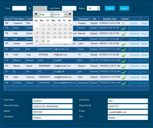 mobile user registration