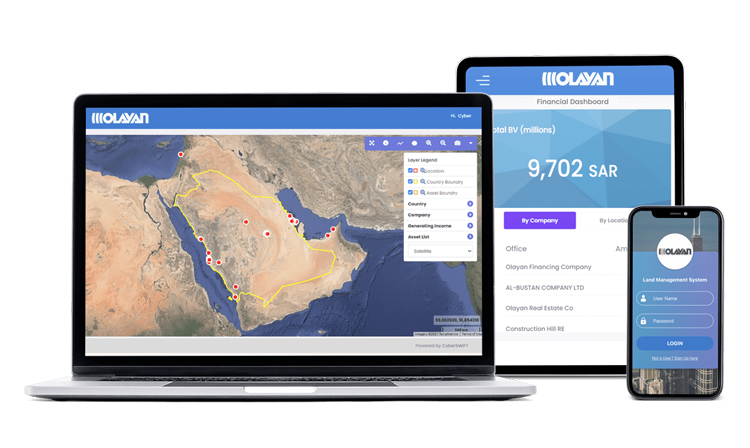 a desktop and mobile based Land Management system for olayan group