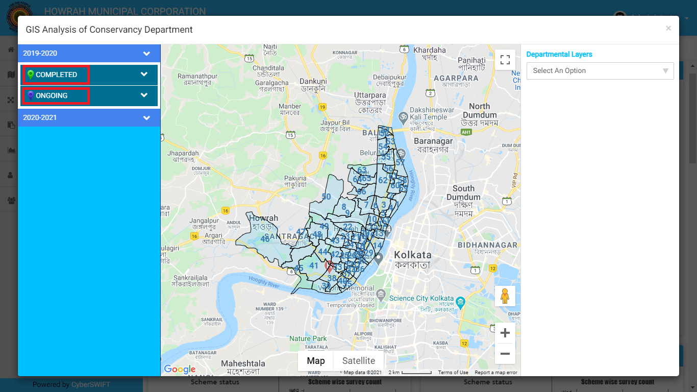 gis analysis of conservancy department