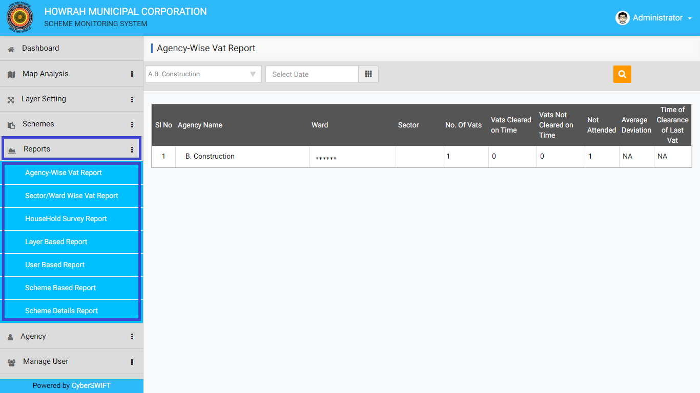 report generation of monitoring system