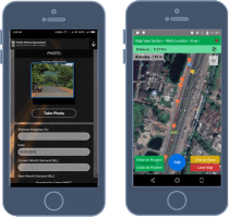 dgps survey report entry & gis map of a site inspections mobile app version