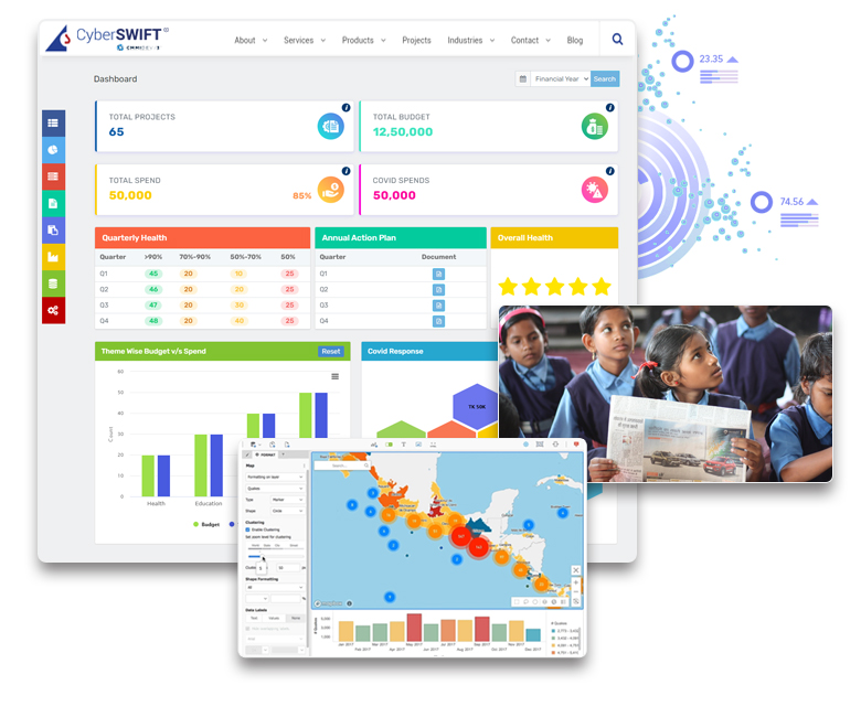 csr monitoring dashboard with a heat map and voluenttering events