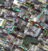 utility network mapping showing transmission line