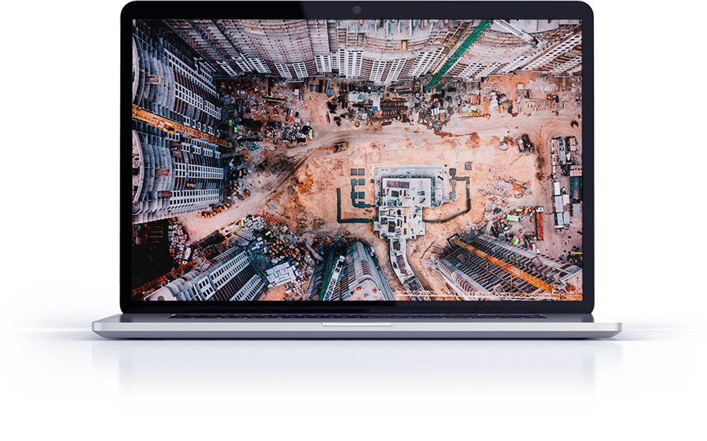 drone view of an ongoing construction project desktop mode